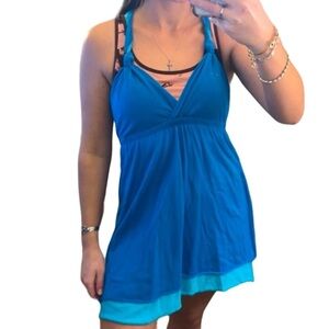 OP V-Neck Twisted Straps Blue Beach Dress/ Cover-Up Sz S 🏝🌊